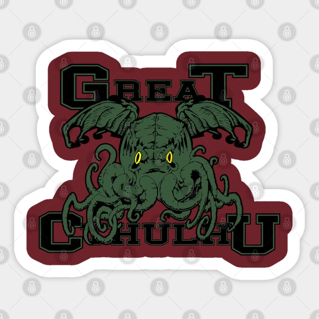 Great Cthulhu Sticker by SuperEdu